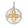 Pointed Cross Pendant – Yellow Gold – product view