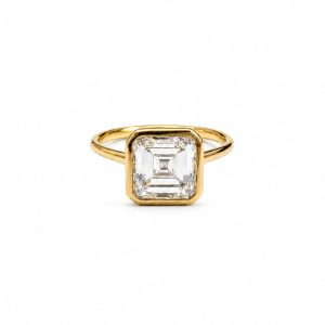Square Cut Solitaire Ring