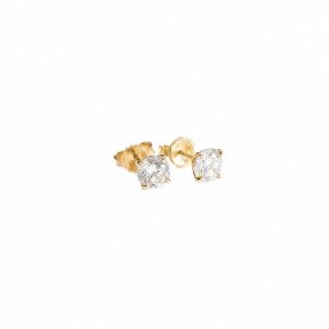 2 Carat Gold Studs