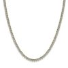 14kt 22 inches White Gold 1.0mm Diamond Cut Adjustable Round Wheat Chain with Lobster Clasp – product view