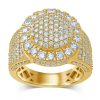 14KW 1.35CTW DIAMOND RING WITH POINTED DOUBLE HALO – product view