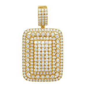 10K 3.53-3.55CT 3D DOG TAG