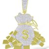 10KY 3.40CTW DIAMOND AFRICA SHAPED LION HEAD – product view