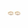 Pear Stone Huggie Earrings – product view
