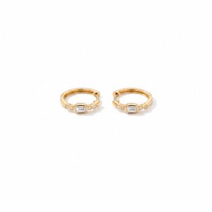 Multi Cut Huggie Earrings