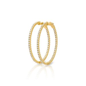 Diamond hoop earrings