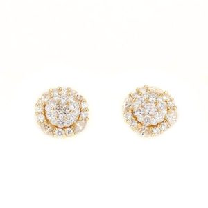 1.2CT Gold Diamond Earrings - Pair
