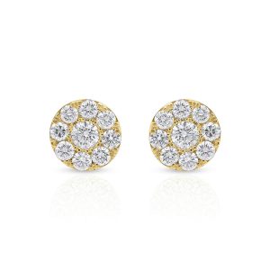 Nine Stone Diamond Earrings