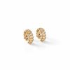 Square Emerald Huggie Earrings – product view