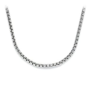 Sterling Silver Diamond-Cut Box Chain - 2mm / 925 Sterling Silver / 22"