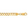 14kt 18 inches Yellow Gold 5.4mm Diamond Cut Alternate 3+1 Figaro Lite Chain with Lob ster Clasp – product view
