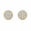 Solitaire Diamond Stud Earrings (0.50 Carat Total, Round) – product view