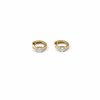 White Silhouette Huggie Earrings – product view