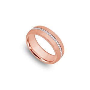 Miles Ring (7mm, Rose Partially Iced)
