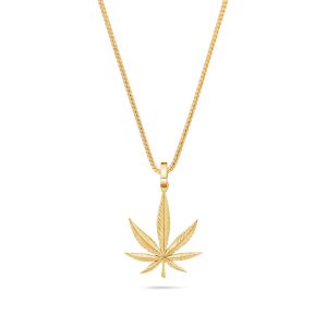 Milli Cannabis Leaf Piece (Solid Gold)