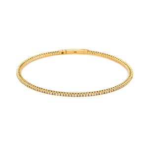 Yellow Gold Flex Bangle 1 pointer