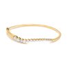 Diamond and Emerald Yellow Gold Flex Bangle – product view