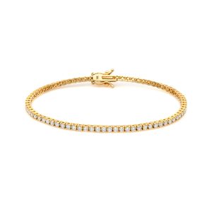 Yellow gold 3 pointer tennis bracelet