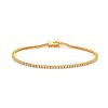 Tsavorite and fancy yellow diamond tennis bracelet – product view