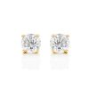 Rose Gold Flower Earrings – product view