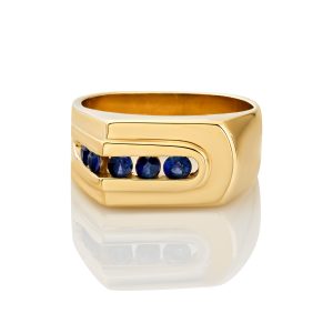 Blue Sapphire Pinky Ring