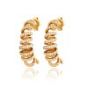 Yellow Gold Diamond Hoops In & Out – product view