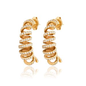 Diamond Spiral Hoops