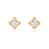14KW Diamond Halo Earrings XL – product view
