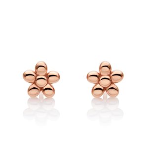Rose Gold Flower Earrings