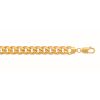 10K 20 inches Yellow Gold 6.10mm Diamond Cut Curb Lite Chain with Lobster Clasp – product view