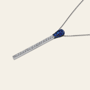 Match Sapphire Diamond Necklace – product view