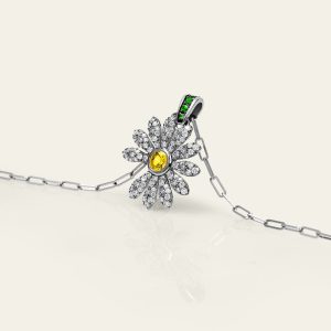Jacob & Co. x PEACEMINUSONE Yellow Diamond with Pavé Pendant – product view