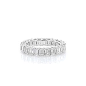 Emerald cut eternity band