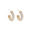 Umlaut Diamond Detail Stud Earrings – product view