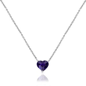Purple heart Shape Sapphire Pendant (1.53 ct)