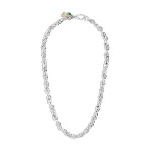 THE THICK MULTI CHARM UMLAUT LINK NECKLACE