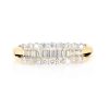 Twisted Shank Double Square Halo Ring – Two-Tone / 6.5 – product view