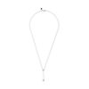 WHITE GOLD SOLITAIRE EMERALD CUT NECKLACE – product view
