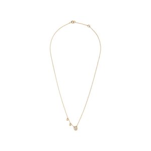 LOPSIDED TRIPLE STONE CABLE NECKLACE