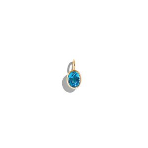 OVAL BLUE TOPAZ PENDANT