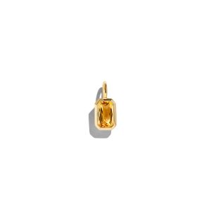 RECTANGULAR YELLOW TOPAZ PENDANT