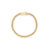 Figaro Diamond Link Bracelet – 6mm / 3.50ctw / Yellow Gold / 8″ – product view