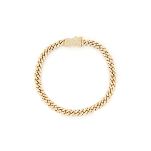 Miami Cuban Diamond Bracelet - 4mm /1.50ctw / Yellow Gold / 7"
