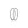 14KW Diamond Halo Earrings XL – product view