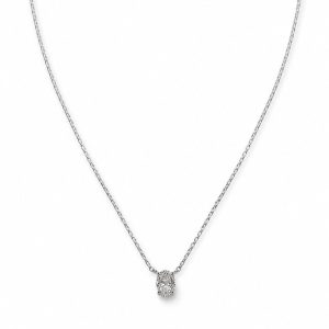Tiny Oval Diamond Necklace