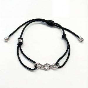 Multi Umlaut Link Adjustable Cord Bracelet