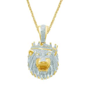 10K 0.84-0.91CT D- ICY LION HEAD