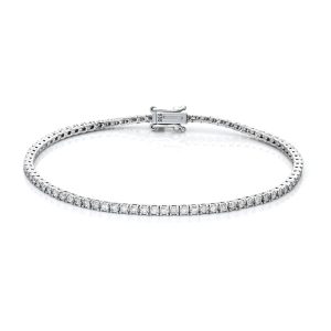 White Gold Diamond Tennis Bracelet 2 pointers