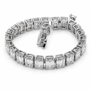Thick Emerald Cut Tennis Bracelet