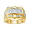 14KY 0.50CTW DIAMOND BAND – 7 STONE BEZEL SET – product view